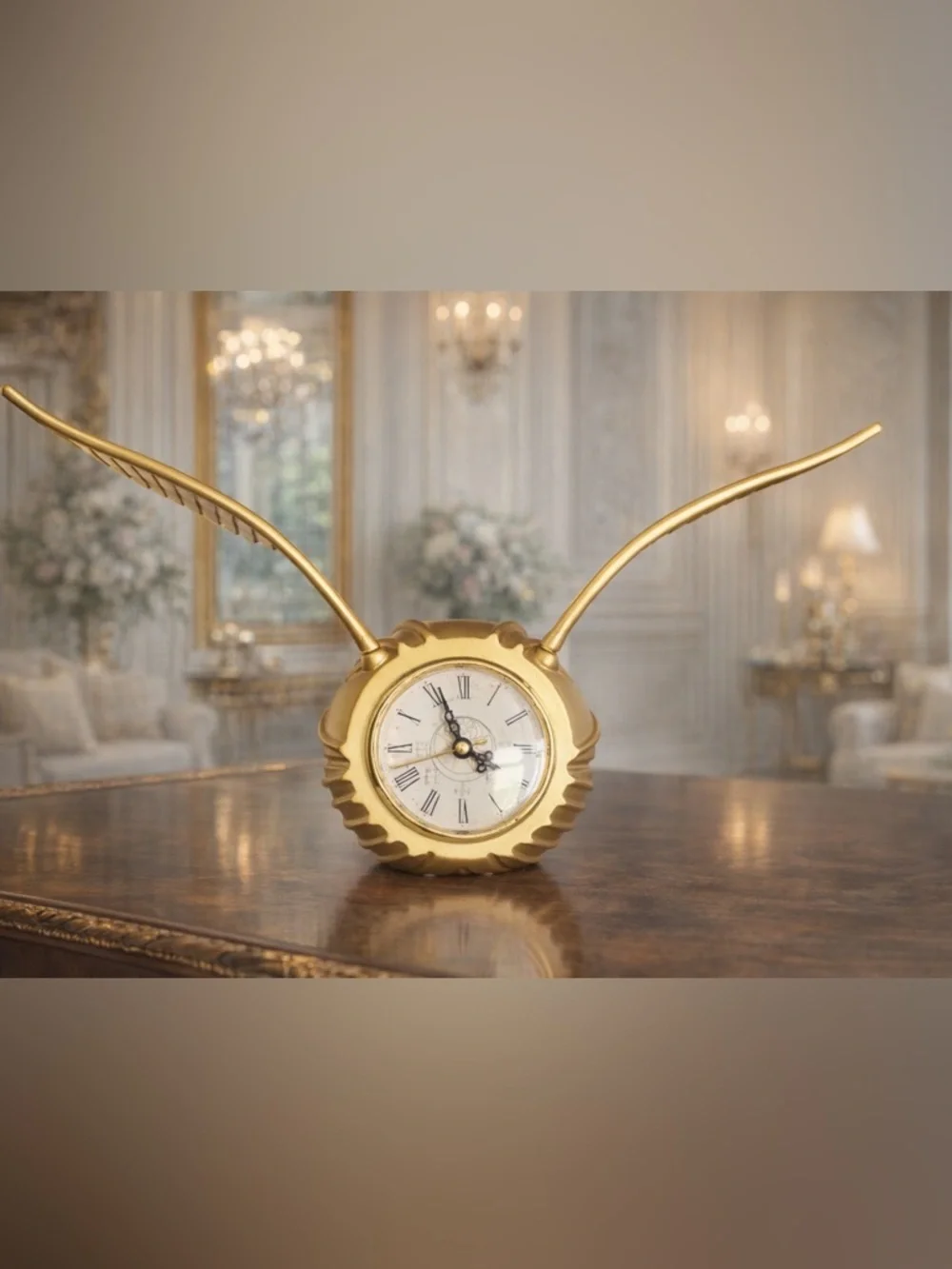 Harry Potter Golden Snitch Clock • PBteen • Discontinued • With Original Box